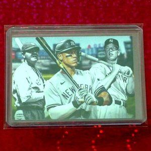Babe Ruth * Aaron Judge * Mickey Mantle Facsimilie Autograph Card